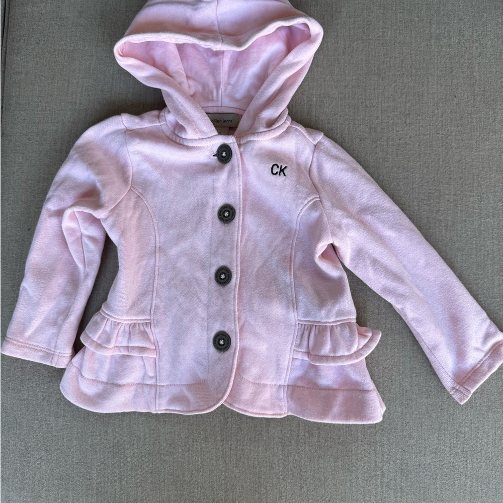 Calvin Klein Jeans, Light Pink Hooded Jacket, Size 18 Months